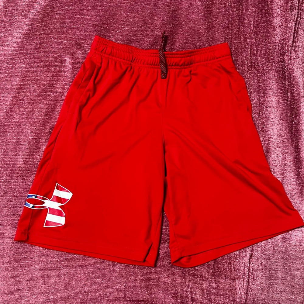 Under Armour Kids Red Athletic Shorts